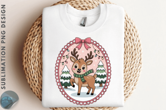 Download Cute Christmas Deer Frame PNG Clipart - Frame Collection