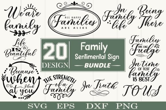 Download Family Sentimental Sign Svg Bundle - Sentimental Collection