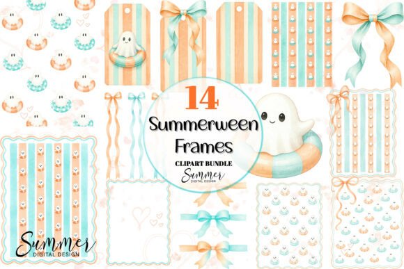 Download Summerween Ghosts Floating Frames PNGs - Frame Collection