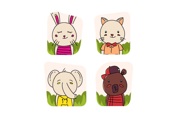 Download Cute Hand Drawn Animal Frame Collection - Frame Collection