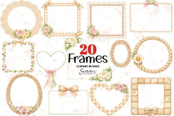 Download Coquette Farmhouse Warm Beige Frames PNG - Frame Collection