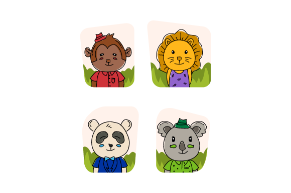 Download Cute Hand Drawn Animal Frame Collection - Frame Collection