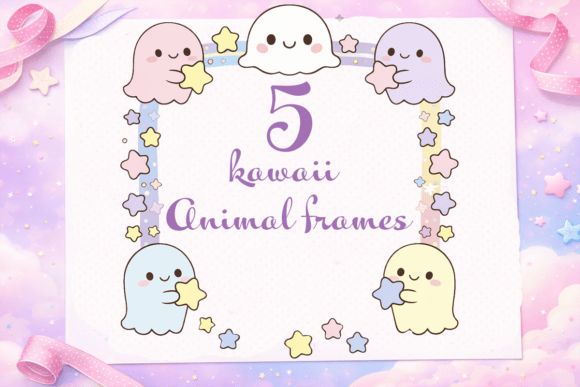 Download 5 Kawaii Pastel Animal Frame PNG Bundle - Frame Collection
