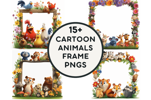 Download 15 Cartoon Animal Frame PNGS - Frame Collection