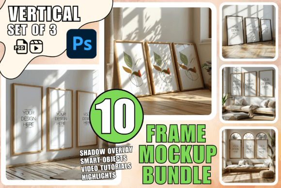 Download PSD Frame Mockup Bundle Set of 3 Frames - Frame Collection