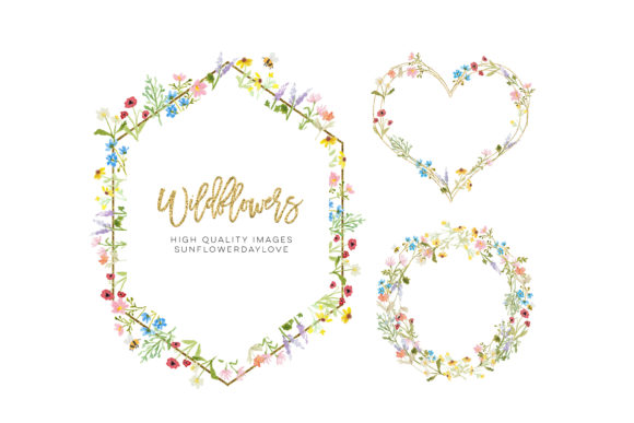 Download Frame Watercolor Wildflowers Clipart - Frame Collection