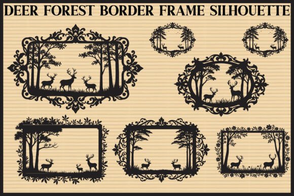 Download Deer Forest Border Frame Set - Frame Collection