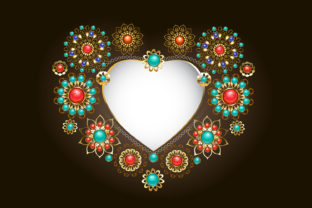 Download Ethnic Frame in the Shape of Heart - Frame Collection